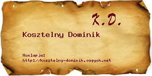 Kosztelny Dominik névjegykártya