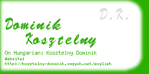 dominik kosztelny business card